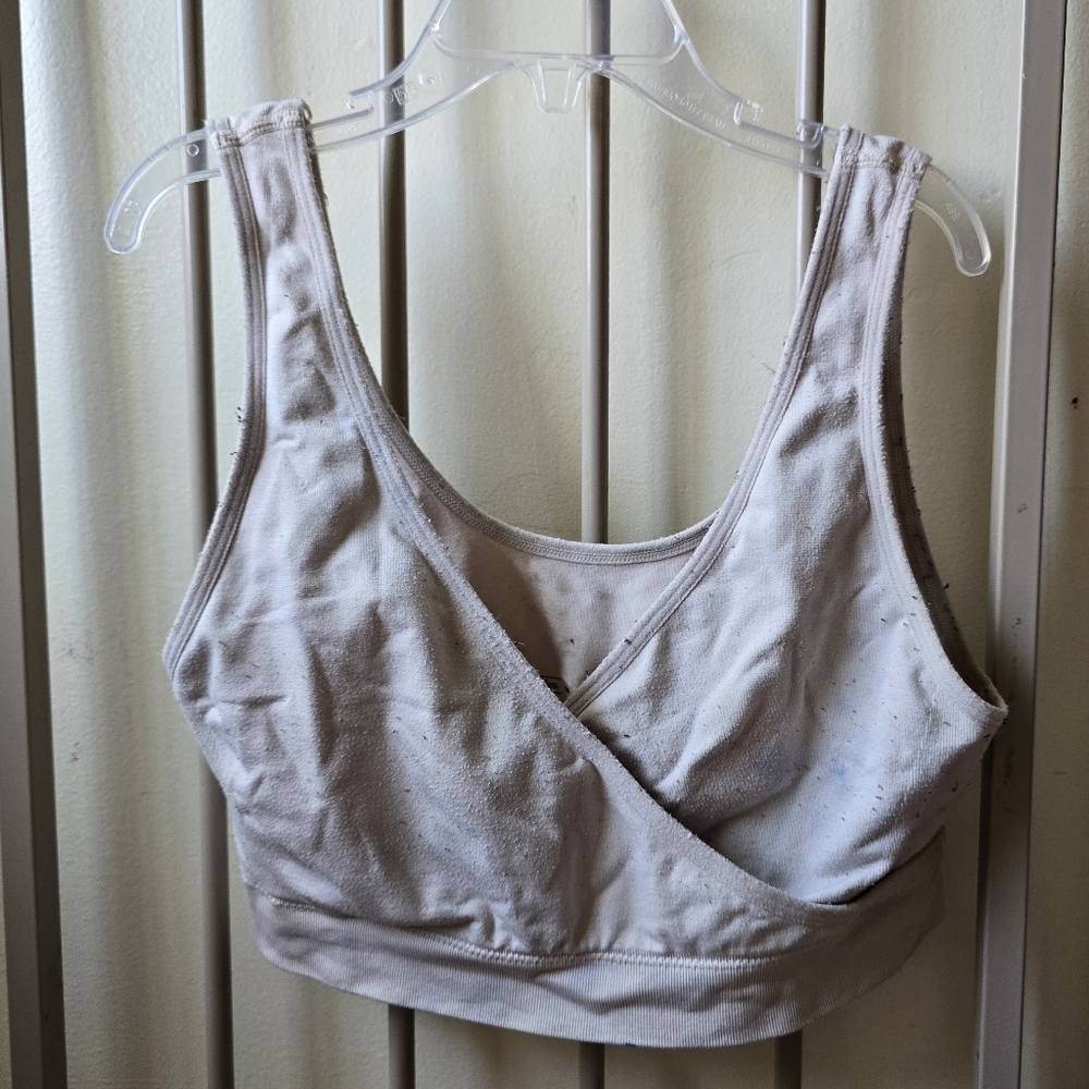 Cream Sports Bra